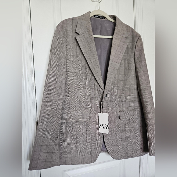 NWT Zara Mens Suit Jacket Size US 44 MSRP $149.90 - Picture 1 of 16